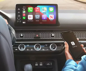 The interior of a 2024 Honda Civic driving near Orangeburg, South Carolina.