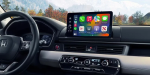 The interior of a 2024 Honda Pilot, parked near a forest near Orangeburg, South Carolina