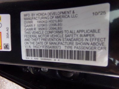 2025 Honda Accord LX