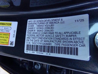 2025 Honda Accord SE