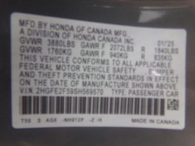 2025 Honda Civic Sport