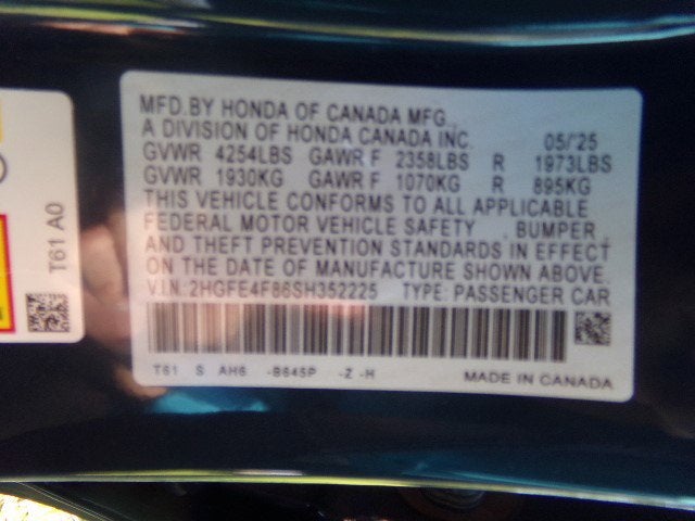 2025 Honda Civic Hybrid Base